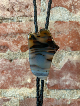 Montana Moss Agate Bolo Tie