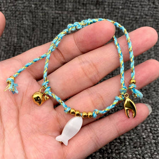 18k Gold Rocky Shore Fish Bracelets