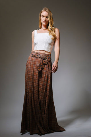 Actin' Up Plaid Maxi Skirt