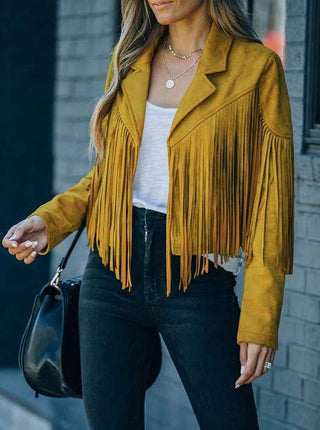 Nicks Mustard Fringe Jacket