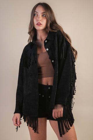 Wish You Didn't Know Fringe Shacket