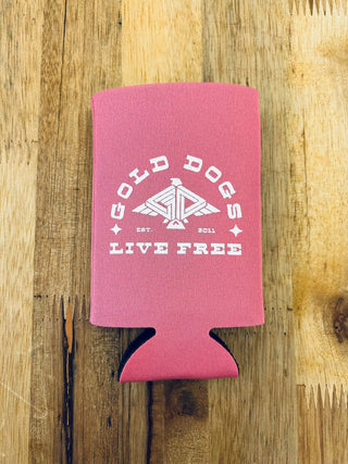 Gold Dogs Slim Can Koozie
