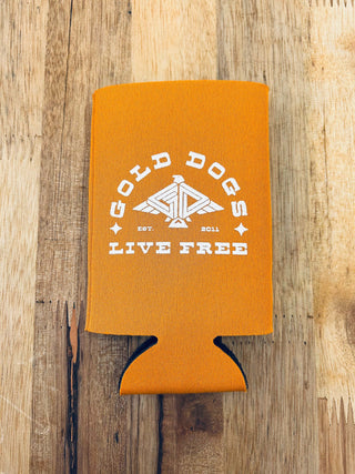 Gold Dogs Slim Can Koozie