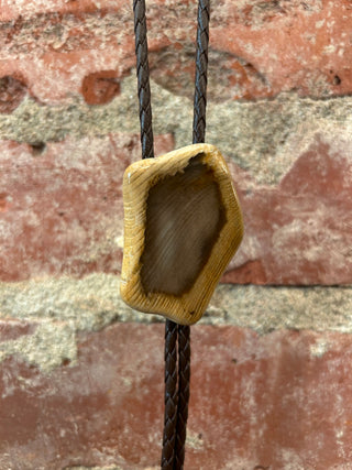 Curated Wood Resin Bolo Tie