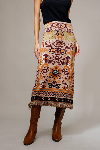 Smoke On The Water Midi Skirt