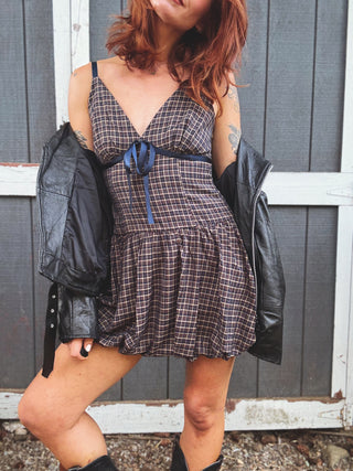 Good Times Plaid Mini Dress