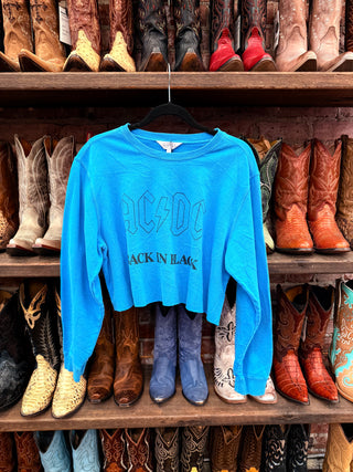 Chop Shop AC/DC Cropped Sweatshirt