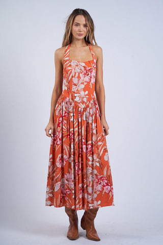 Orange Blossom Special Midi Dress