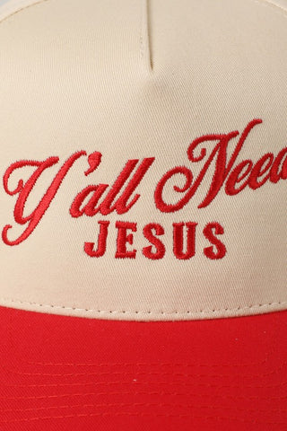 Manda Leigh Y'all Need Jesus Trucker Hat