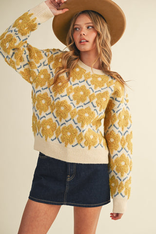 Flower In The Sun Crew Neck Sweater