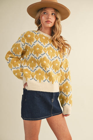 Flower In The Sun Crew Neck Sweater