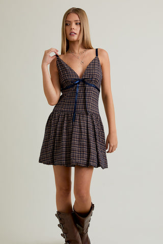 Good Times Plaid Mini Dress