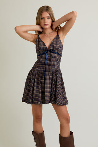 Good Times Plaid Mini Dress
