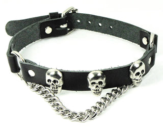 Skull Nickel Boot Harness Chain