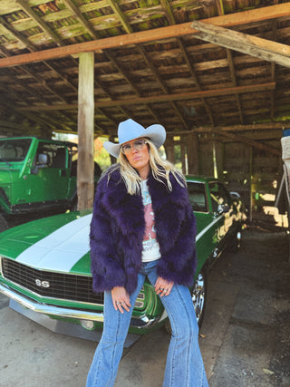 Purple Haze Faux Fur Jacket