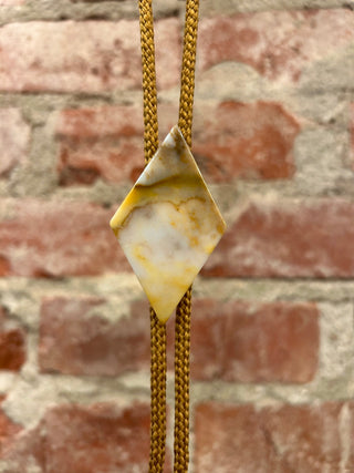Diamond Agate Slab Bolo Tie