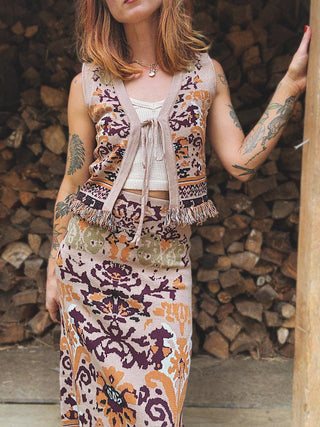 Smoke On The Water Tie Sweater Vest