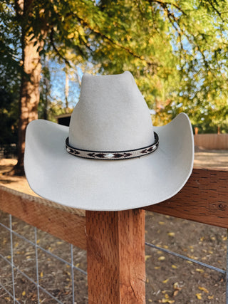 Embroidered Hat Band With Diamond Conchos