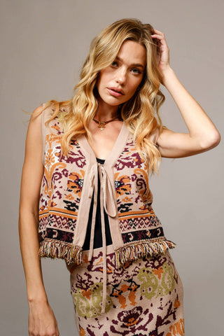 Smoke On The Water Tie Sweater Vest