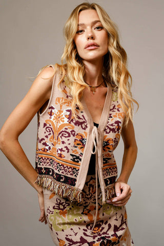 Smoke On The Water Tie Sweater Vest