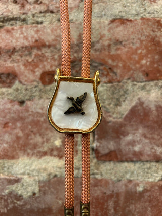 Mother of Pearl Mallard Bolo Tie