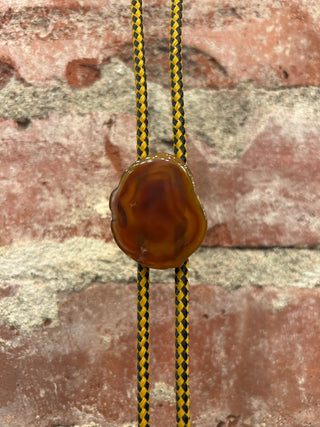 Polished Agate Stone Bolo Tie