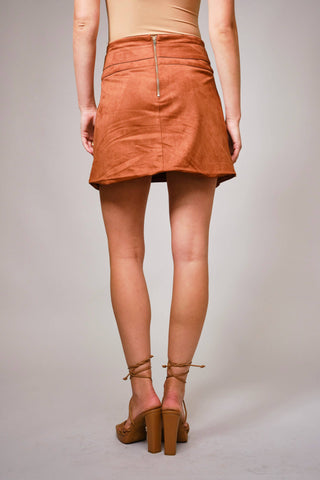 Tularosa Faux Suede Mini Skirt