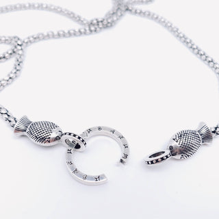 Pisces Circle Lock Necklace