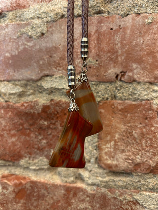 Authentic Layered Stone Bolo Tie