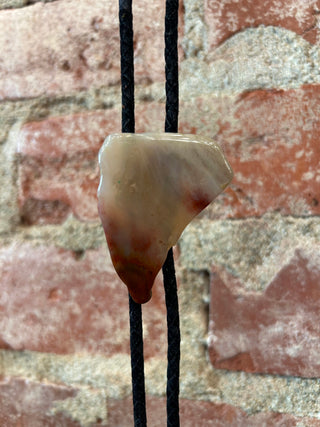 Sliced Agate Stone Bolo Tie