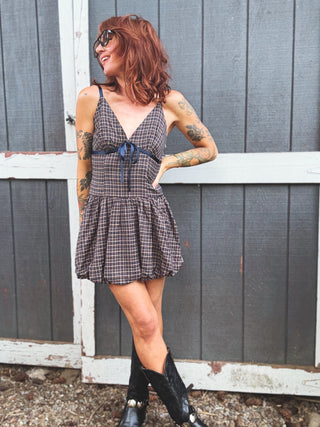 Good Times Plaid Mini Dress