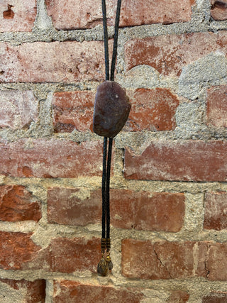 Genuine Purple Speckled Stone Bolo Tie