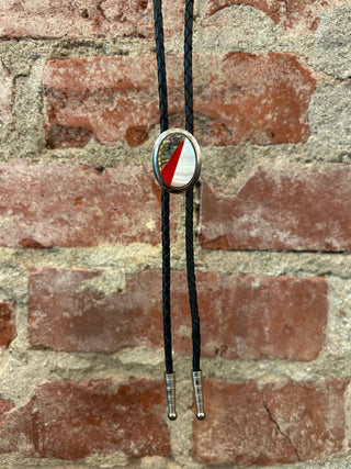 Abalone Shell Oval Bolo Tie