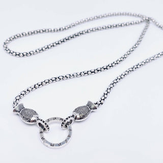 Pisces Circle Lock Necklace