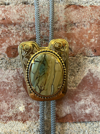 Green Jade Bolo Tie