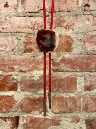 Carnelian Stone Bolo Tie