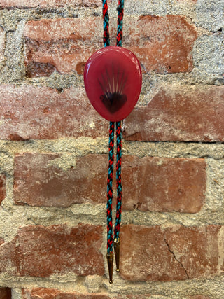 Quill and Feather Flower Bolo Tie