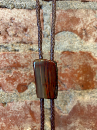Authentic Layered Stone Bolo Tie