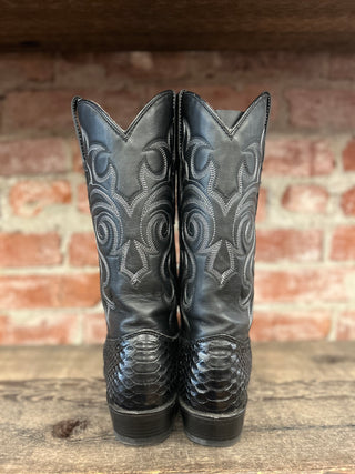 Los Altos Genuine Snake Cowboy Boots Women’s 9.5, Men’s 8