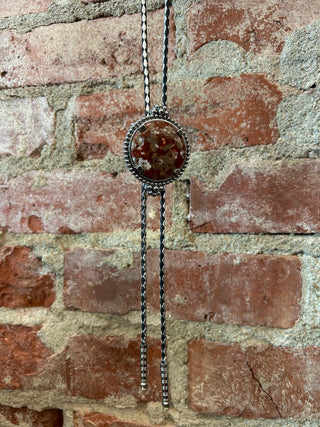 Jasper Star Stone Bolo Tie
