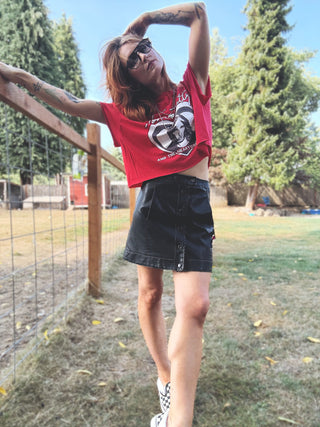 Dirty Deeds Faux Leather Mini Skirt