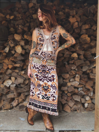 Smoke On The Water Midi Skirt