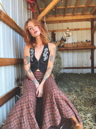 Actin' Up Plaid Maxi Skirt