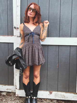 Good Times Plaid Mini Dress