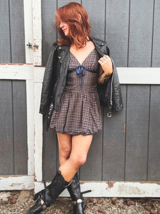 Good Times Plaid Mini Dress
