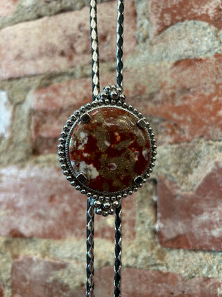 Jasper Star Stone Bolo Tie