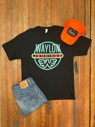 Waylon Jennings Neon Sign T-Shirt