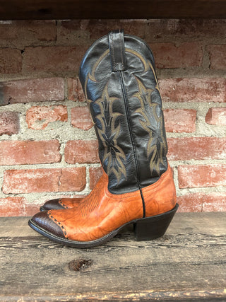 Tony Lama Lizard Tip Cowboy Boots Size W 9.5/M 8
