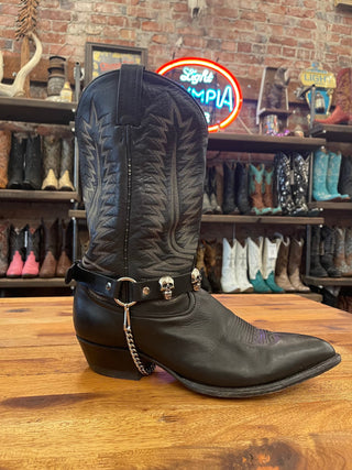 Skull Nickel Boot Harness Chain