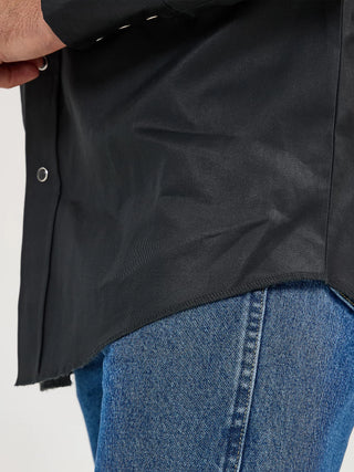 Mens Authentic Black Cowboy Cut® Work Shirt